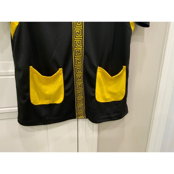 HBCali Black Yellow Greek Key Pocket Athletic T Shirt Mens L - Picture 4 of 16